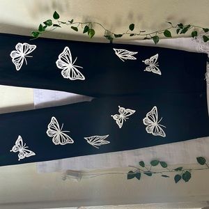 Womens black graphic jeans